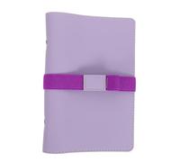 HORIALENCE A6 Notebook Binder Cover - Replacement 6 Ring Refillable Budget Planner Protector Soft Purple Shell for A6 Refill Paper Budget Binder with Pen Holder Card Slots