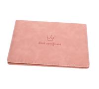 HORIALENCE Adorable Cartoon Birth Certificate Cover Wear Resistant Leather Sleeve Creative Design for Birth Records Parents