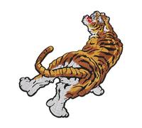 HORIALENCE Animal Tiger Embroidery Applique Sew on Patch Assorted Colour Embroidery Thread, Easy to Sew and Long Serving Life, for Craft Decoration and Embellishing Large Bags