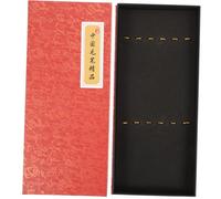 HORIALENCE Calligraphy Brush Box 6pcs Set Red Traditional Chinese Art Brush Storage Case for Painting and Calligraphy Artists