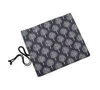 HORIALENCE Canvas Pen Bag with Slots Large Capacity Roll Up Pencil Case for Brushes and Stationery Eco Friendly Washable Canvas Pouch with Tree Print Organizer for Students and Artists