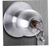 HORIALENCE Copper Core Spherical Door Knob Lock Center Distance with Key Practical Household Bedroom Lock for Living and Study Safety Protection