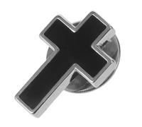 HORIALENCE Copper Cross Brooch for Suits with Secure Fit and Polished Silver Finish, Gender Neutral Design for Church Events and Religious Occasions