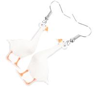 HORIALENCE Creative Goose Shape Drop Earrings for Women and Teenage Lightweight Animal Charm Dangle Jewelry Unique Cute Design for Casual and Party Wear