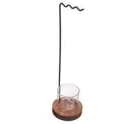 HORIALENCE Creative Solid Wood Japanese Calligraphy Brush Holder with Wash Tank and Pen Rest, Elegant Brush Stand Shelf Rack for Beginners and Artists to Maintain Tidy Environment in Study