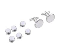 HORIALENCE Cufflinks Set for Formal Occasions and Parties French Style round Shell and Copper Featuring Easy Fastening and Seamless Coordination Men's for Dress Shirts