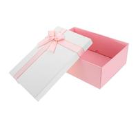 HORIALENCE Elegant Foldable Cardboard Box with Lid, Space-saving and Easy to Store Decorative Keepsake Box for Holiday Party Favors and Christmas Presents