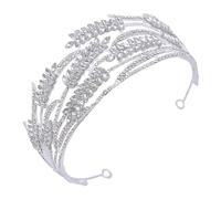 HORIALENCE Elegant Wedding Dress Crown Shiny Bride Tiara for Princess Bride Hair Accessories for Women Wedding Guest Royal Crown for Special Occasions