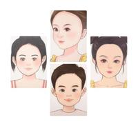HORIALENCE Face Painting Practice Boards Lightweight Plastic Makeup Practice Templates 4pcs with Realistic Facial Features Washable and Reusable for Creative Learning and Family Fun