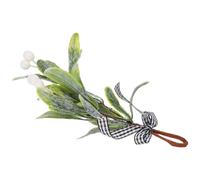 HORIALENCE Fake Mistletoe Branches Hanging Stem with Ribbon for Christmas