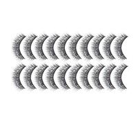 HORIALENCE False Eyelashes Long Fiber with Glitter Gems 10 Pairs Black for Women’s Latin Dance and Prom Costume Makeup