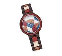 HORIALENCE Fashion Quartz Watch with Wooden Strap for Friends Holiday | Stylish Design, Common Glass Mirror, Buckle Closure, Precise Timekeeping, Energy Saving, Easy to Take