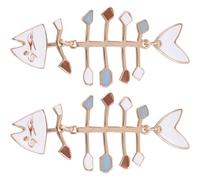 HORIALENCE Fish Bone Earrings for Women Enamel Statement Drop Earrings Cute and Unique Jewelry Accessory for Trendy Women for Casual and Party Wear