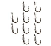 HORIALENCE Fishing Bait Hooks with Fine Workmanship and Well Designed Features Silver High-carbon Steel 10pcs outside Fishing Hook Set for Carp Outdoors