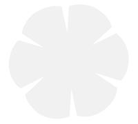 HORIALENCE Flower Shape Templates Bowl Mat Template Ruler DIY Patchwork Ruler White Pet Material Embroidery Tool for Painting and Shopping Mall Use