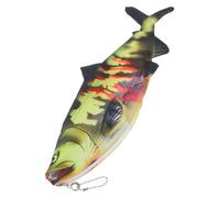 HORIALENCE Funny Fish Pencil Case Unique Fish Shaped Storage Bag for Stationery Makeup and Coins Spacious Zippered Pouch Organizer for Students and Artists Versatile Easy