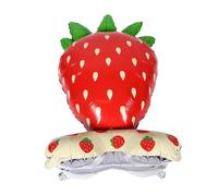 HORIALENCE Giant Standing Strawberry Foil Balloon for Summer Birthday Decor Oversized Fruit Balloon for Berry First Birthday Parties Easy Inflation and Photo Ready Party Decoration