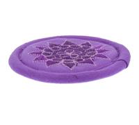 HORIALENCE Handmade Tibetan Singing Bowl Pad and Tea Pot Cushion in Purple Cotton Cloth Featuring Embroidered Art Craft Design, for Buddha Hall Decoration and Healing Music Instrument