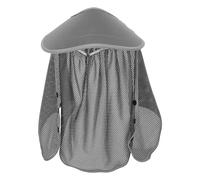 HORIALENCE Hard Hat Neck Sun Shield - Construction Hat Sun Neck Cover Protective Accessories - Wide Brim Helmet Mesh Shade for Construction Worker Outdoor Work Grey