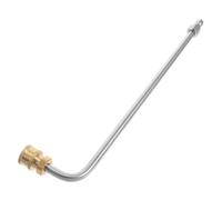 HORIALENCE High Pressure Washer Extension Wand Replacement Rod with 1/4 Quick Connect, L-Shaped Stainless Steel and Brass Power Washer Accessory for Cleaning Edges, Corners Under Gutters