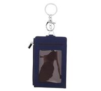 HORIALENCE Id Card Holder: Vertical Bus Pass Holder Keychain Sleeve for Employee Identity Card Or Student Pass - Clear Badge Protective Case