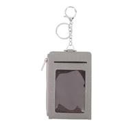 HORIALENCE Id Card Holder: Vertical Bus Pass Holder Keychain Sleeve for Employee Identity Card Or Student Pass - Transparent Vertical Badge Case