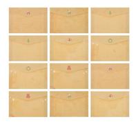 HORIALENCE Invitation Envelopes and Vintage 24pcs for Kraft Paper Simple Elegant Design Xmas Themed Greeting Cards Covers Wedding Birthday Parties Suitable for Business Events