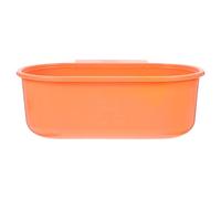 HORIALENCE Kitchen Sink Hanging Trash Can with Orange Vegetable Drain Basket, Multipurpose Mesh Basket for Food Waste Disposal and Vegetable Storage, Space-saving Kitchen Accessory