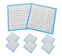 HORIALENCE Laminated 1-100 Number Chart 10 Sheets Hundreds Chart Math Learning Sheets Number 1-100 for Kids Classroom Teaching Homeschooling School Educational Use