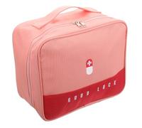 HORIALENCE Large Capacity Portable Medicine Bag Emergency Pill Organizer for Travel Hiking and Outdoor Activities Lightweight and Convenient Medical Storage Pink