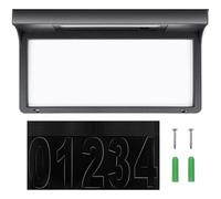 HORIALENCE LED Solar House Number Sign Light Up Plaque for Outdoor Wall Mount Waterproof Solar Powered Address Numbers for Home Exterior for Garden and Porch