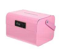 HORIALENCE Locking Iron Piggy Bank with Combination Password for Capacity Coin and Bill Storage Money Organizer Sturdy Metal Safe Box for Secure Savings