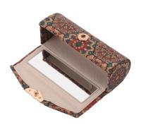 HORIALENCE Makeup Organizer for Vanity Lipstick Box Organizer Vintage Lipstick Holder Travel Makeup Case Mirror