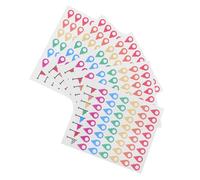 HORIALENCE Map Location Marker Stickers Self-Adhesive 280Pcs Assorted Colour Dot Labels for Road Trip Planning Classroom Geography and Survey Use