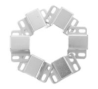HORIALENCE Metal Door Catch Bracket for Electronic Magnetic Door Latches Universal Lock Holder 6pcs with Brushed Metal Finish Featuring U-Channel Design and Automatic Warehouse Lockers