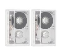HORIALENCE Mini Blank Cassette Tapes Compact and Portable 60 Minute 2pcs Plastic Audio Recording Tapes with Strong Compatibility for Professional Interviews and Language Courses