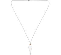 HORIALENCE Mini Glass Potion Bottle Necklace with White K Chain, Tiny Glass Vial Pendant for DIY Jewelry, Small Drifting Jar Pendant Suitable for Gift and Everyday Wear