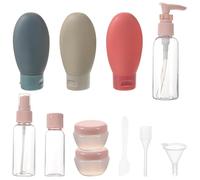 HORIALENCE Refillable Travel Bottles Set for Skincare Routine and Storage, Leak-proof Plastic Empty Spray Bottles with Assorted Colours, Sl nd Fashionable Travel Liquid Containers