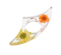 HORIALENCE Resin Dried Flower Bookmark with Thumb Ring Large Pressed Floral Book Page Holder DIY Book Accessories and Readers