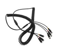 HORIALENCE Retractable Backup Camera Extension Cable with Triple Rear View Support Automotive Wire for Trailer and Truck Weather-resistant Flexible Dash Cam Cord for Reliable Video Signal