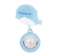 HORIALENCE Retractable Nurses Watch, Clip-on Hanging Fob Watch with Luminous Pointer, Cartoon Whale Design Medical Accessory for Doctors