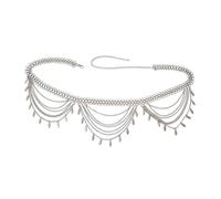 HORIALENCE Silver Multi-layer Metal Leaf Waist Chain for Women Delicate Body Chain Belt for Dress and Party Stylish Waist Accessory to Enhance Shape and Confidence