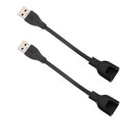 HORIALENCE Smartwatch Charging Dock Watch USB Charging Dock 2pcs Charging Cable Portable Black Plastic for Smartwatch Travel Business