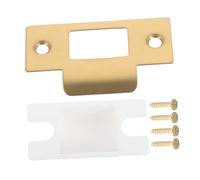 HORIALENCE Thickened Strike Plate Door Reinforcement Deadbolt Strike Plate with Metal Backplates for Front and Internal Wooden Doors Antique Finish Lock Tongue Buckle Accessory