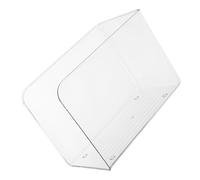 HORIALENCE Transparent Acrylic Book Holder Versatile Book Organizer for Office Home School Stylish Vertical Baffle Stand for Magazines Folders Documents Desktop Storage