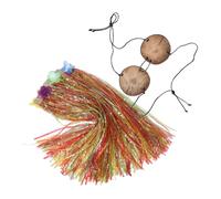 HORIALENCE Tropical Hawaiian Party Outfit Set Coconut Shell Bikini Top with Breathable Grass Skirt Dance Costume for Women Summer Luau Beach Dance and Festive Celebrations