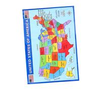 HORIALENCE Usa Map Poster for Classroom Decoration Lightweight Laminated Geography Wall Art Bright Design Engaging Learning Tool for Students for Geography Enthusiasts