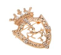 HORIALENCE Vintage Crowns Brooch Pins Retro Racing Horse Badge Lapel Pin Jewelry Suit Accessories for Men for Hosts