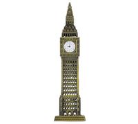 HORIALENCE Vintage Metal London Clock Tower Statue Souvenirs Zinc Alloy Architecture Model for Tabletop Display and Office Decor with Realistic Design and Golden Finish