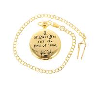 HORIALENCE Vintage Retro Pocket Watch Chain for Men, Analog Battery Operated Hanging Pendant, Gold Tone Pocket Watch Suitable for Everyday Use and Collectors